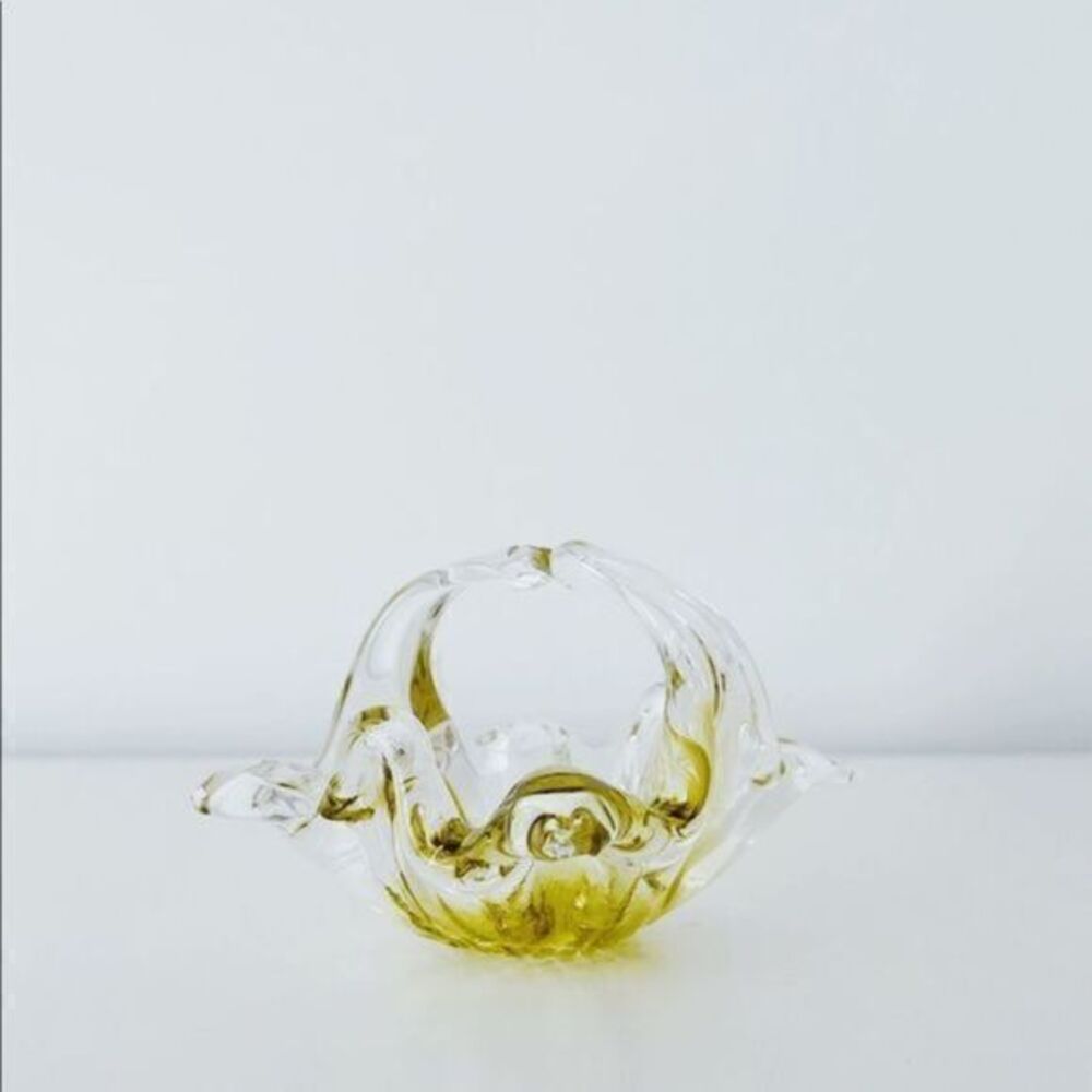 Vintage Miniature Murano Art Glass Basket​